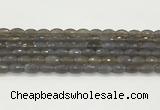 CAA5482 15.5 inches 8*12mm faceted rice agate beads