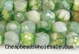 CAA5504 15 inches 6mm faceted round fire crackle agate beads