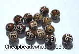 CAA5711 8mm round tibetan agate dzi beads wholesale