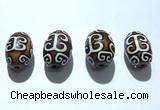 CAA5719 20*30mm drum tibetan agate dzi beads wholesale