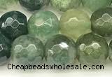 CAA5745 15 inches 6mm faceted round moss agate beads