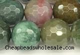 CAA5752 15 inches 10mm faceted round Indian agate beads