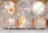 CAA5851 15 inches 9mm - 10mm round sakura agate beads