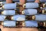 CAA5866 14*38mm - 16*43mm rice agate beads