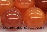 CAA5928 15 inches 14mm round red botswana agate beads