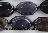 CAA595 15.5 inches 18*25mm faceted octagonal dragon veins agate beads