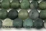 CAA6070 15 inches 4mm round matte moss agate beads