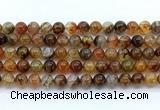 CAA6112 15.5 inches 8mm round dragon vein agate gemstone beads