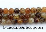 CAA6114 15.5 inches 12mm round dragon vein agate gemstone beads