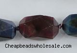 CAA613 15.5 inches 18*32mm faceted nuggets dragon veins agate beads