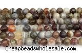 CAA6139 15 inches 8mm round Botswana agate beads wholesale