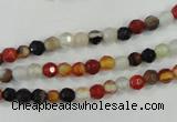 CAA706 15.5 inches 4mm faceted round fire crackle agate beads