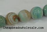 CAA725 15.5 inches 14mm faceted round fire crackle agate beads