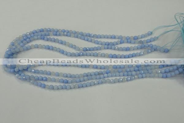 CAA734 15.5 inches 4mm faceted round blue lace agate beads wholesale