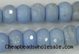 CAA742 15.5 inches 10*14mm faceted rondelle blue lace agate beads