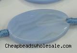 CAA744 15.5 inches 25*40mm oval blue lace agate beads wholesale