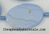 CAA745 15.5 inches 25*40mm oval blue lace agate beads wholesale