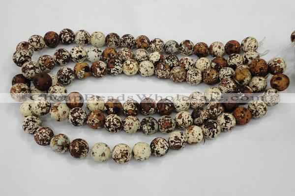 CAA751 15.5 inches 10mm round wooden agate beads wholesale