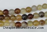 CAA890 15.5 inches 6mm round agate gemstone beads wholesale