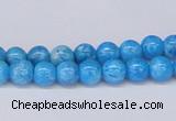 CAB220 15.5 inches 6mm round blue crazy lace agate beads