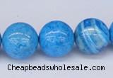 CAB224 15.5 inches 16mm round blue crazy lace agate beads