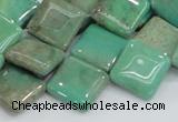 CAB28 15.5 inches 16*16mm diamond green grass agate gemstone beads