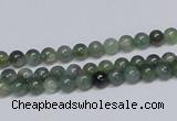 CAB382 15.5 inches 4mm round moss agate gemstone beads wholesale