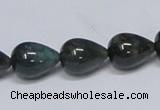 CAB396 15.5 inches 12*16mm teardrop moss agate gemstone beads