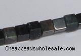 CAB397 15.5 inches 8*8mm cube moss agate gemstone beads wholesale