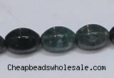 CAB423 15.5 inches 10*14mm faceted rice moss agate gemstone beads