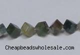 CAB441 15.5 inches 6*6mm inclined cube indian agate gemstone beads