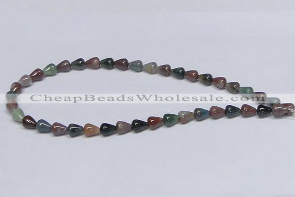 CAB444 15.5 inches 8*10mm teardrop indian agate gemstone beads