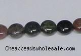 CAB449 15.5 inches 10mm flat round indian agate gemstone beads