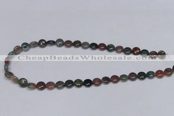 CAB449 15.5 inches 10mm flat round indian agate gemstone beads