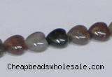 CAB453 15.5 inches 10*10mm heart indian agate gemstone beads