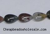 CAB460 15.5 inches 10*14mm flat teardrop indian agate gemstone beads