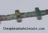 CAB462 15.5 inches 15*20mm cross indian agate gemstone beads