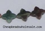 CAB472 15.5 inches 12*12mm flower form indian agate gemstone beads