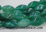 CAB57 15.5 inches 8*16mm twisted peafowl agate gemstone beads