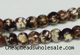 CAB609 15.5 inches 8mm round leopard skin agate beads wholesale