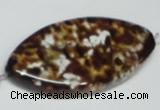 CAB639 15.5 inches 25*50mm marquise leopard skin agate beads