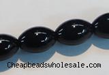 CAB818 15.5 inches 13*18mm rice black agate gemstone beads wholesale