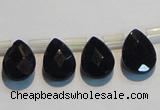 CAB828 10*14mm top-drilled teardrop black agate gemstone beads