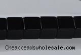 CAB836 15.5 inches 12*12mm cube black agate gemstone beads wholesale