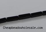 CAB839 15.5 inches 4*12mm cuboid black agate gemstone beads wholesale