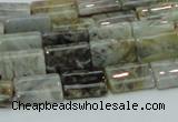 CAB85 15.5 inches 10*15mm rectangle silver needle agate gemstone beads