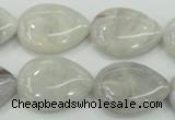 CAB909 15.5 inches 18*25mm flat teardrop natural crazy agate beads