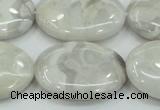 CAB913 15.5 inches 22*30mm oval natural crazy agate beads wholesale