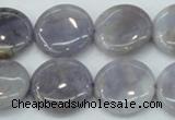 CAB925 15.5 inches 20mm coin natural purple agate beads wholesale