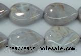 CAB929 15.5 inches 18*25mm flat teardrop natural purple agate beads